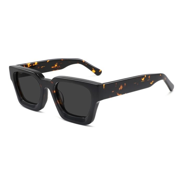 High Grade Square Frame Acetate Sunglasses Polarized