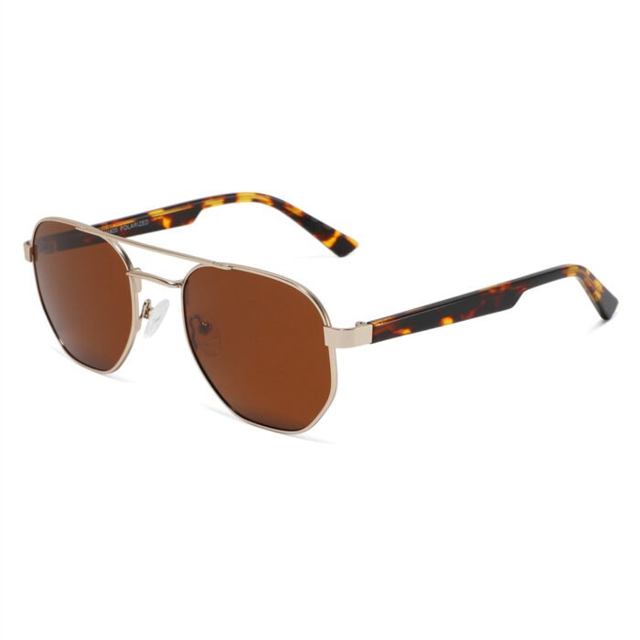 Men's Metal Classic Pilot Polarized Sunglasses - Image 4