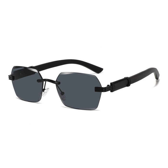 Premium Rimless Wooden Sunglasses - Image 4