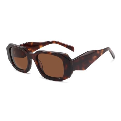 Rectangle Acetate Frame Personality Polygon Sunglasses Polarized