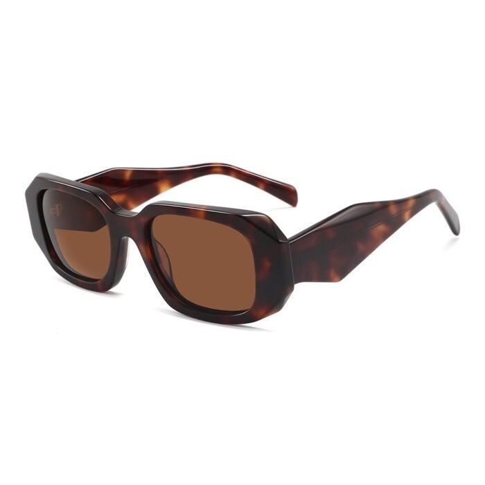 Rectangle Acetate Frame Personality Polygon Sunglasses Polarized