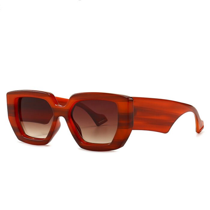 Trendy Square Sunglasses Large Frame Women Men Sunglasses - Image 2