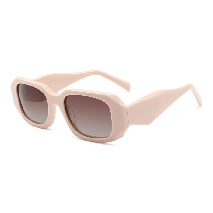 Rectangle Acetate Frame Personality Polygon Sunglasses Polarized - Image 3