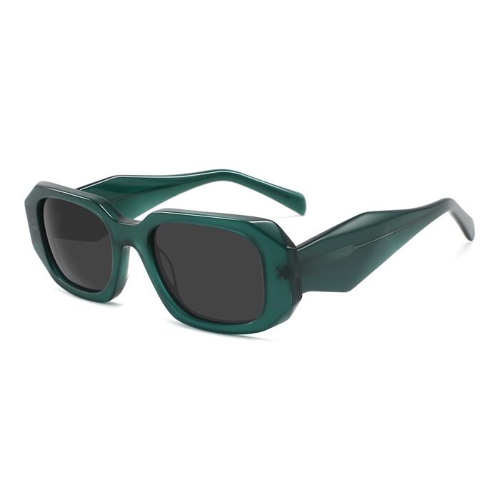 Rectangle Acetate Frame Personality Polygon Sunglasses Polarized - Image 4