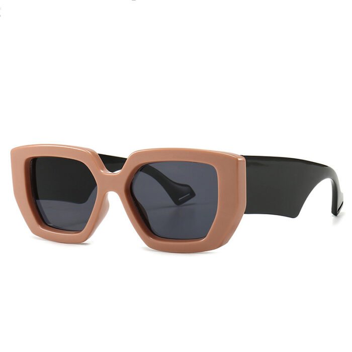 Trendy Square Sunglasses Large Frame Women Men Sunglasses - Image 4