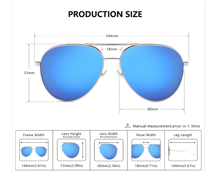 Sunpoly Oversized Aviator Sunglasses - Image 10